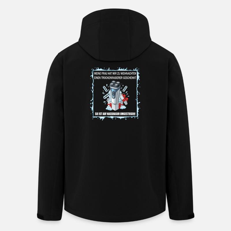 Cadeau de rasoir à sec - Veste softshell homme en polyester recyclé Stanley/Stella - noir