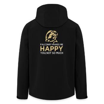 Falconry Falconer Falconer Falconer Falconry Bird of Prey - Men’s Recycled Softshell Jacket by Stanley/Stella - black - Back - AI Model Male 185 light (185cm)
