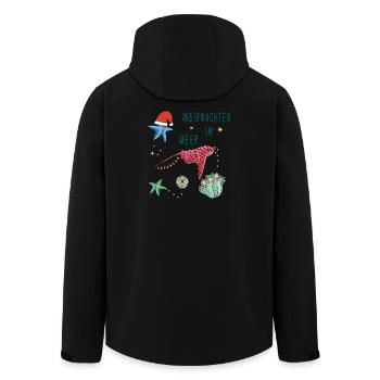 Christmas in the Sea Underwater Festival - Men’s Recycled Softshell Jacket by Stanley/Stella - black - Back - AI Model Male 185 light (185cm)