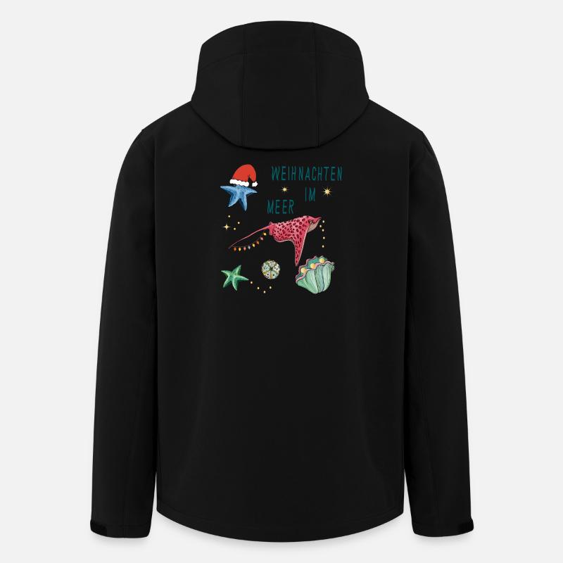 Weihnachten im Meer Unterwasserfest - Recycelte Männer Softshell-Jacke von Stanley/Stella - Schwarz