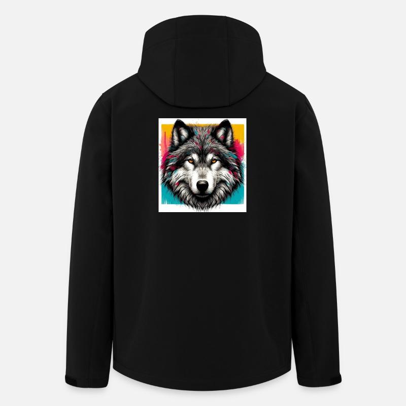 Wolf - Recycelte Männer Softshell-Jacke von Stanley/Stella - Schwarz