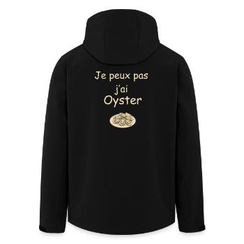 I can't I have Oyster - Men’s Recycled Softshell Jacket by Stanley/Stella - black - Back - AI Model Male 185 light (185cm)