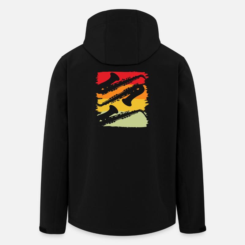 Saxophon Saxophonist Musikinstrument - Recycelte Männer Softshell-Jacke von Stanley/Stella - Schwarz