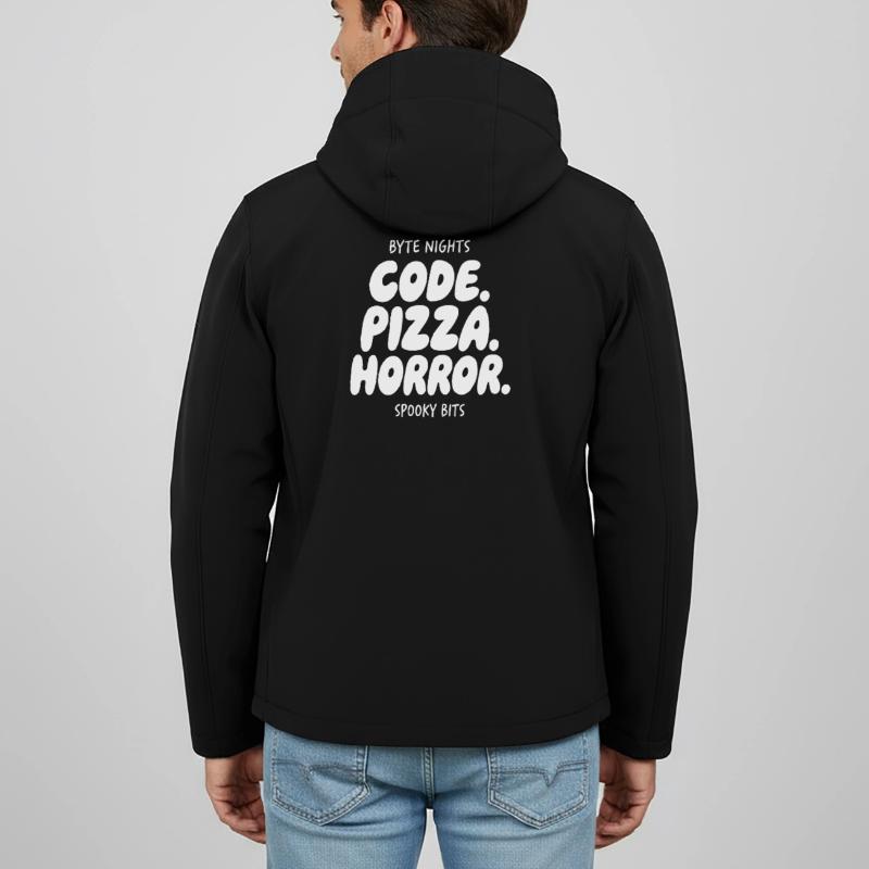 Byte Nächte: Code Pizza Horror Recycelte Männer Softshell-Jacke von Stanley/Stella