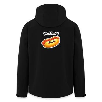 Motif d’autocollants de hot-dog Kawaii - Veste softshell homme en polyester recyclé Stanley/Stella - noir - Dos - AI Model Male 185 light (185cm)