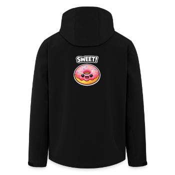 Kawaii Donut Rosa Zuckerguss - Recycelte Männer Softshell-Jacke von Stanley/Stella - Schwarz - Hinten - AI Model Male 185 light (185cm)