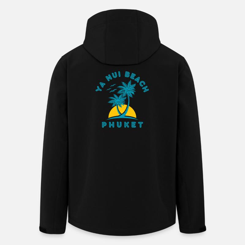 Phuket Beach Palmensonnenuntergang - Recycelte Männer Softshell-Jacke von Stanley/Stella - Schwarz