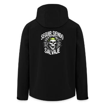 Sentier sauvage dans le crâne - Veste softshell homme en polyester recyclé Stanley/Stella - noir - Dos - AI Model Male 185 light (185cm)