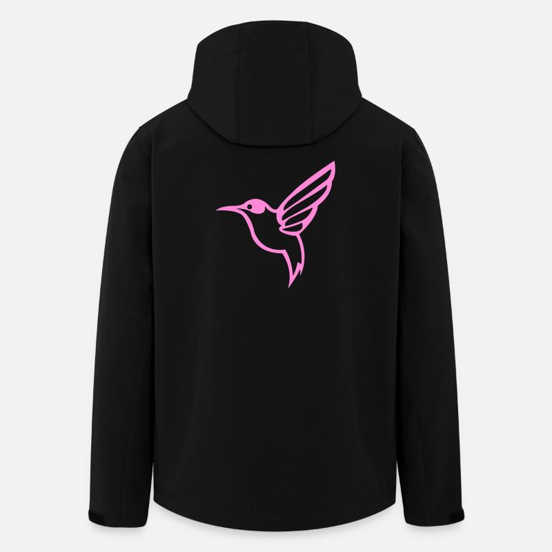 Kolibri Vogel - Recycelte Männer Softshell-Jacke von Stanley/Stella - Schwarz