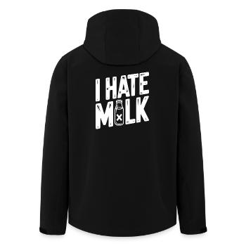 I Hate Milk - Men’s Recycled Softshell Jacket by Stanley/Stella - black - Back - AI Model Male 185 light (185cm)