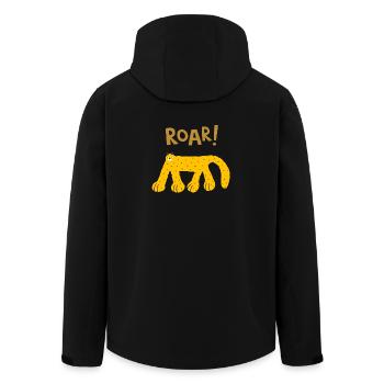 Roar Animal sauvage Drôle Mignon, design de faune sauvage - Veste softshell homme en polyester recyclé Stanley/Stella - noir - Dos - AI Model Male 185 light (185cm)