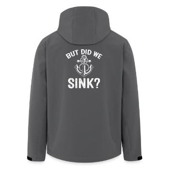 Anker-Wortspiel Aber sind wir gesunken - Recycelte Männer Softshell-Jacke von Stanley/Stella - Schwarz - Hinten - AI Model Male 185 light (185cm)