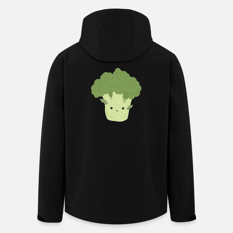 Ben Broccoli – Sweet Kawaii Vegetable Design - Veste softshell homme en polyester recyclé Stanley/Stella - noir