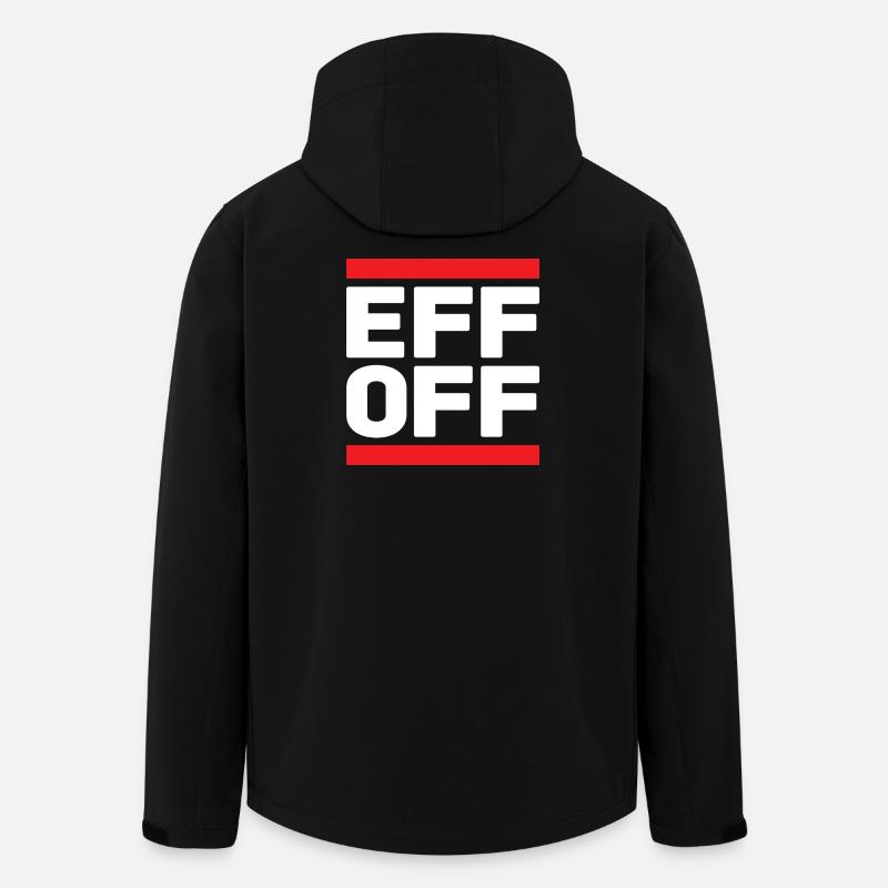 Slogan in Rot-Weiß - Recycelte Männer Softshell-Jacke von Stanley/Stella - Schwarz