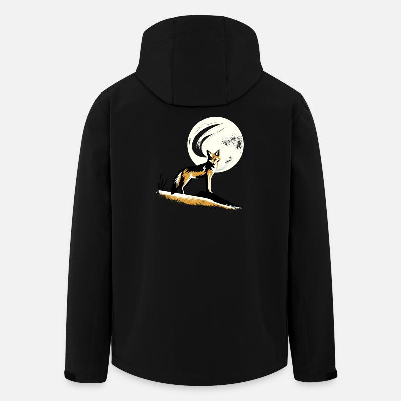 Schakal im Mondlicht - Recycelte Männer Softshell-Jacke von Stanley/Stella - Schwarz