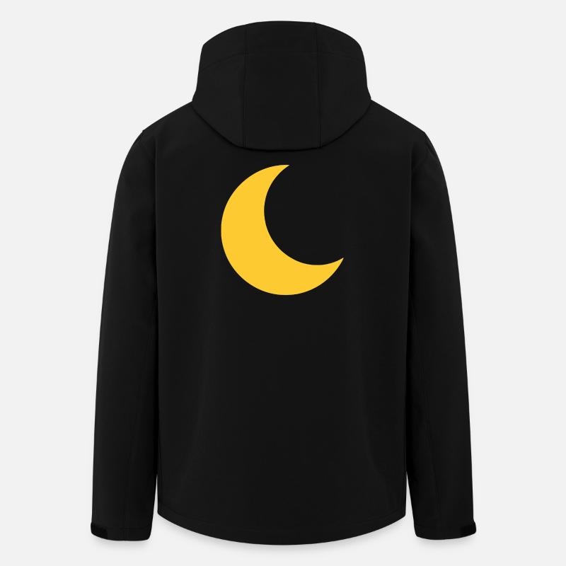 Gelber Mondsilhouette - Recycelte Männer Softshell-Jacke von Stanley/Stella - Schwarz