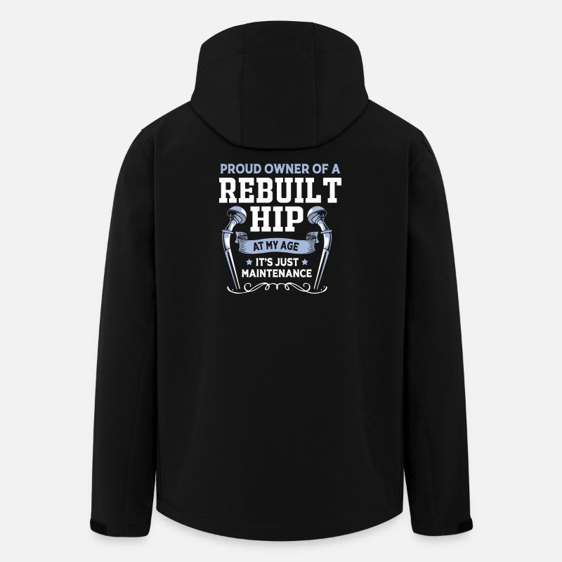 Hips Hips Hip Joint - Men’s Recycled Softshell Jacket by Stanley/Stella - black