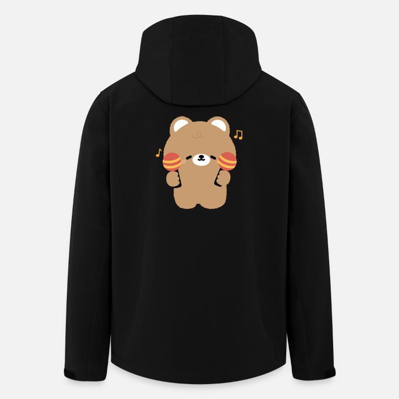 Bear Maraca Beat - Veste softshell homme en polyester recyclé Stanley/Stella - noir