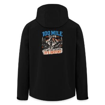 Trail Running - 100 Mile Club - Men’s Recycled Softshell Jacket by Stanley/Stella - black - Back - AI Model Male 185 light (185cm)