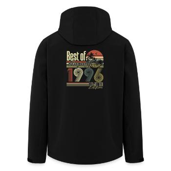 August 1996 Jahrgang Vintage Geburtstag Geschenk - Recycelte Männer Softshell-Jacke von Stanley/Stella - Schwarz - Hinten - AI Model Male 185 light (185cm)