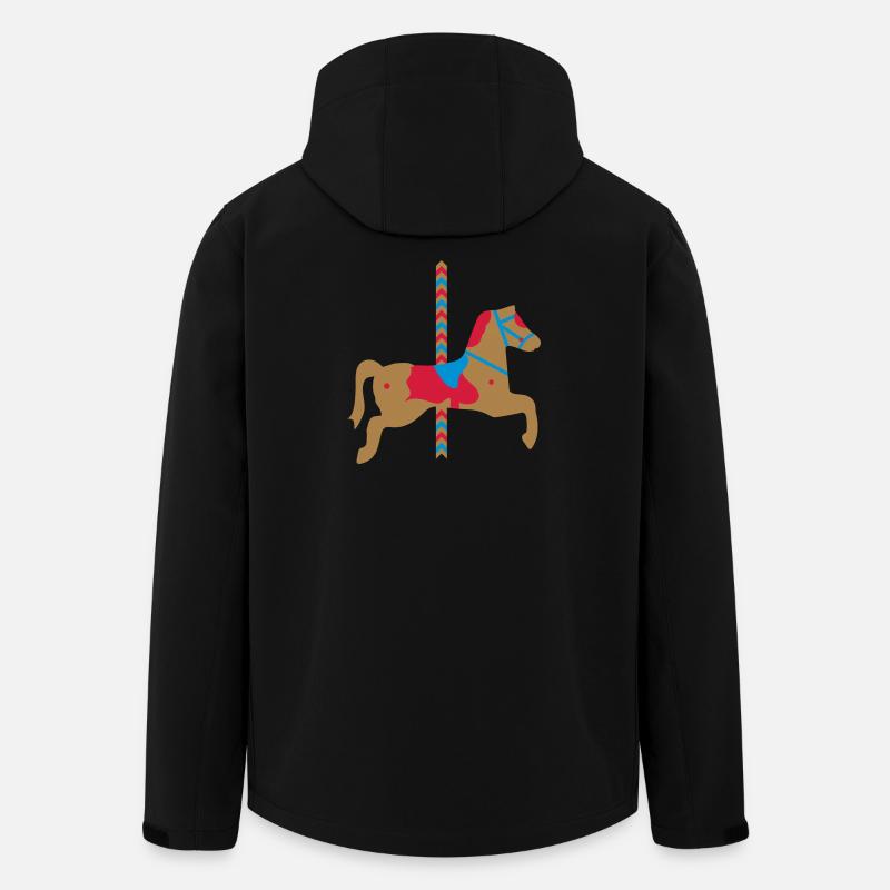 Karussellpferd - Recycelte Männer Softshell-Jacke von Stanley/Stella - Schwarz
