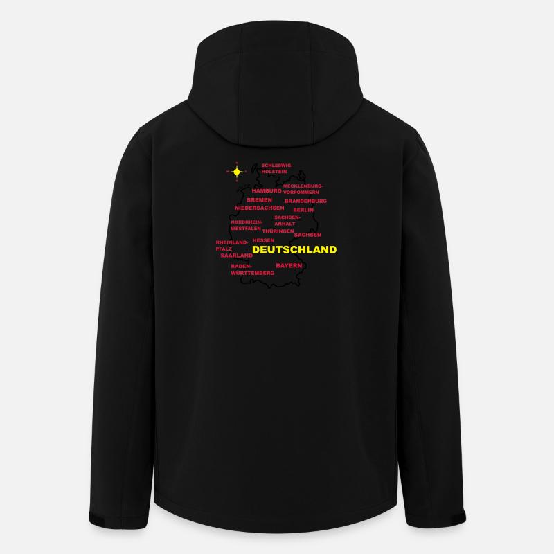 deutschland land karte - Recycelte Männer Softshell-Jacke von Stanley/Stella - Schwarz
