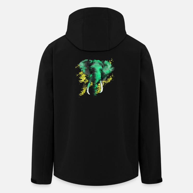 Elefant - Recycelte Männer Softshell-Jacke von Stanley/Stella - Schwarz