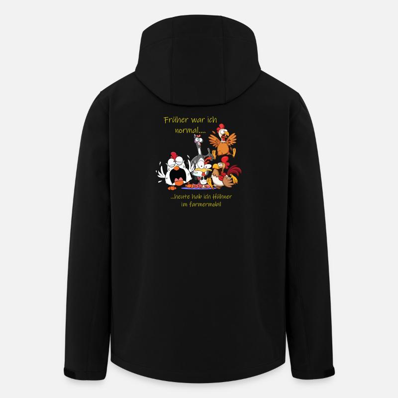 Früher war ich normal ---- Hühnershirt - Recycelte Männer Softshell-Jacke von Stanley/Stella - Schwarz