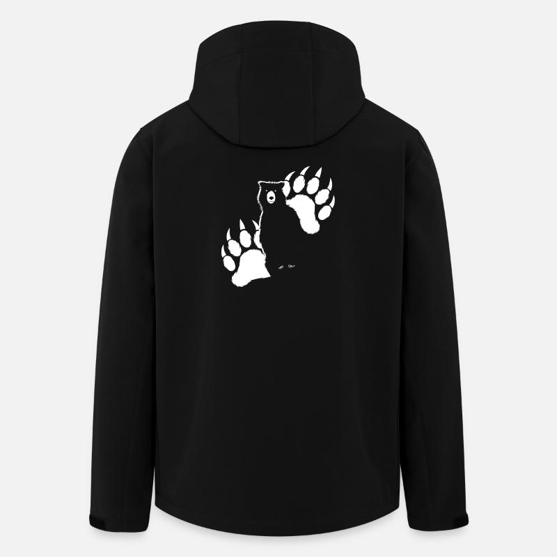 Grizzli-Bär - Recycelte Männer Softshell-Jacke von Stanley/Stella - Schwarz
