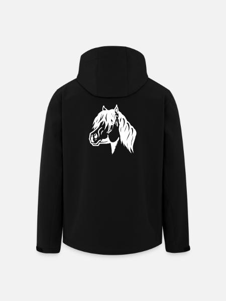 Pony Portrait white - Men’s Recycled Softshell Jacket by Stanley/Stella - black