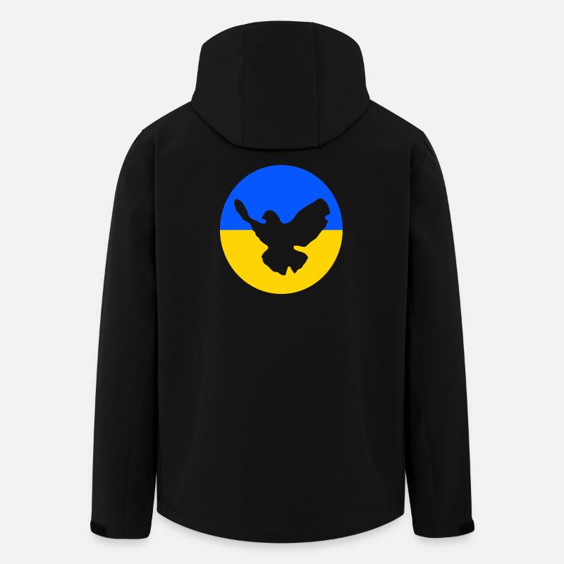 friedenstaube ukraine peace - Recycelte Männer Softshell-Jacke von Stanley/Stella - Schwarz