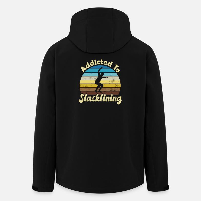 Slackline Slacken Slacklining - Recycelte Männer Softshell-Jacke von Stanley/Stella - Schwarz