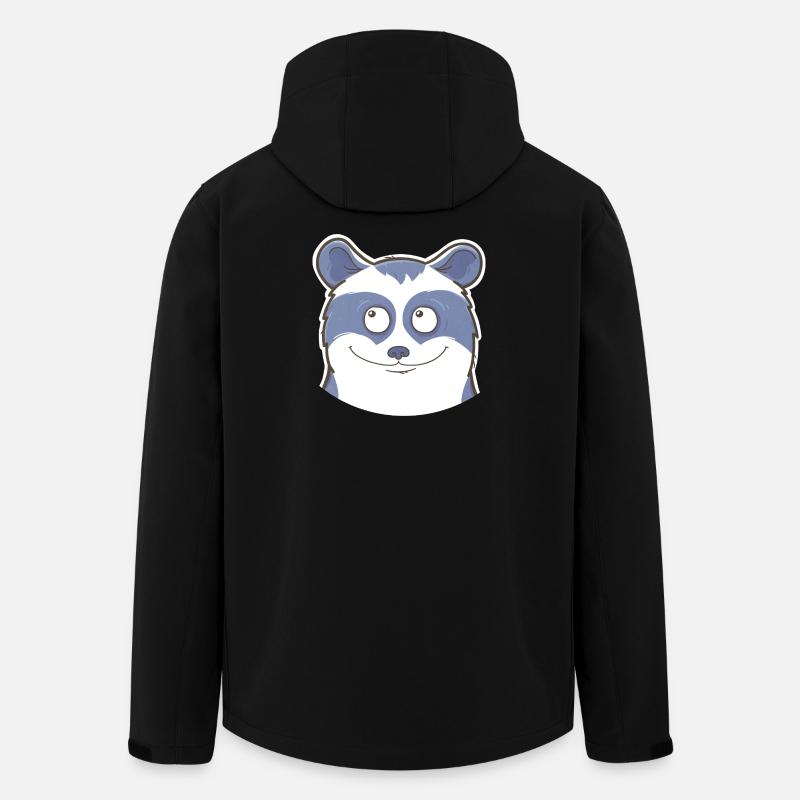 Waschbär - Recycelte Männer Softshell-Jacke von Stanley/Stella - Schwarz