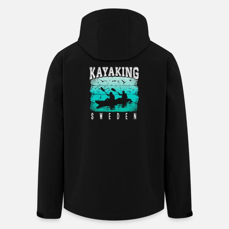 Kayak Suède - Canoë - Rafting Suède - Veste softshell homme en polyester recyclé Stanley/Stella - noir