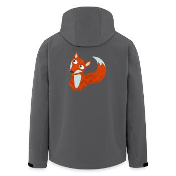 Fuchs Wald Tier Comic schlau cool Kinderzimmer - Recycelte Männer Softshell-Jacke von Stanley/Stella - Schwarz - Hinten - AI Model Male 185 light (185cm)