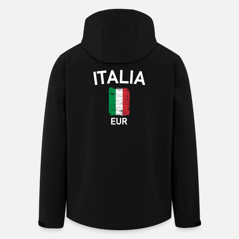 Drapeau de l’Italie - Veste softshell homme en polyester recyclé Stanley/Stella - noir