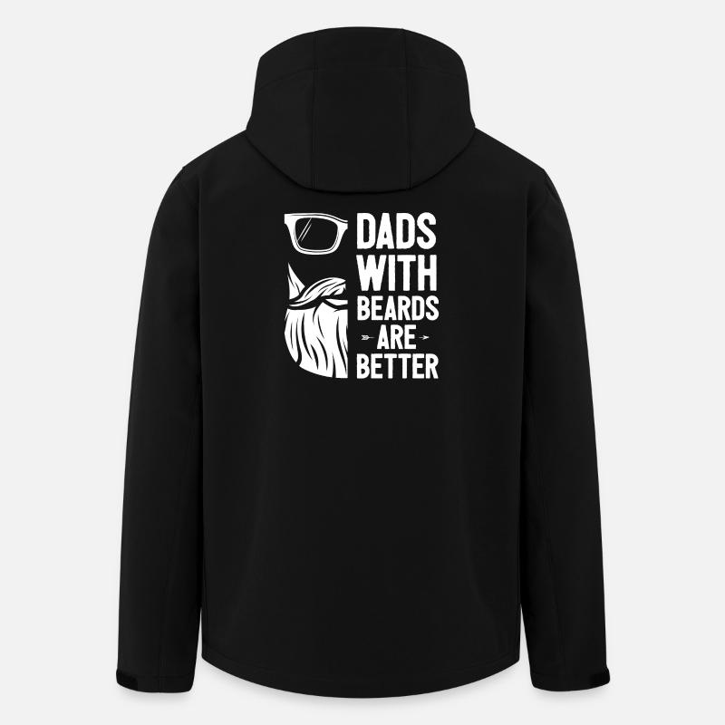 Väter mit Bärten sind besser - Recycelte Männer Softshell-Jacke von Stanley/Stella - Schwarz