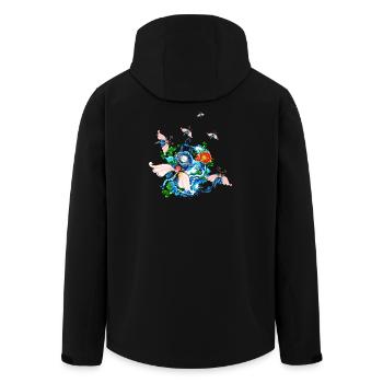 Wonderful fantasy flying animal. - Men’s Recycled Softshell Jacket by Stanley/Stella - black - Back - AI Model Male 185 light (185cm)