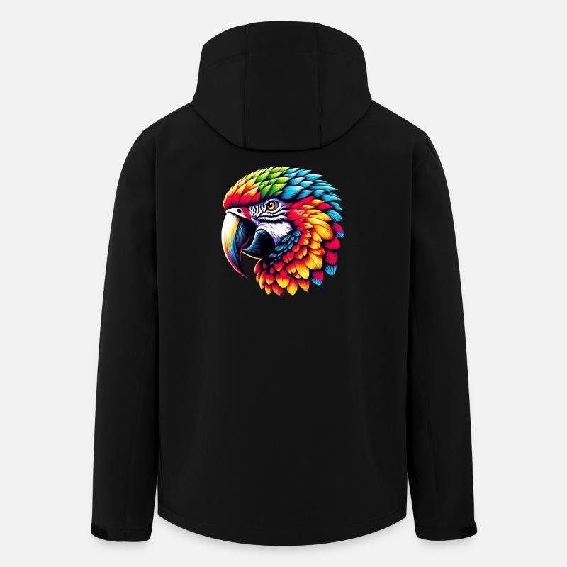 Papagei - Recycelte Männer Softshell-Jacke von Stanley/Stella - Schwarz