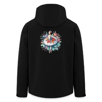 Balletttänzerin mit Tutu - Recycelte Männer Softshell-Jacke von Stanley/Stella - Schwarz - Hinten - AI Model Male 185 light (185cm)