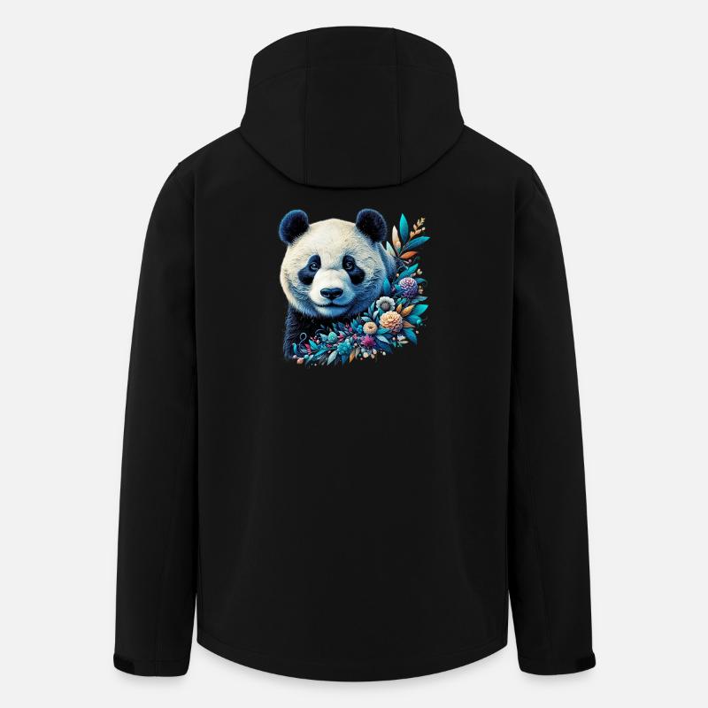 Panda - Recycelte Männer Softshell-Jacke von Stanley/Stella - Schwarz