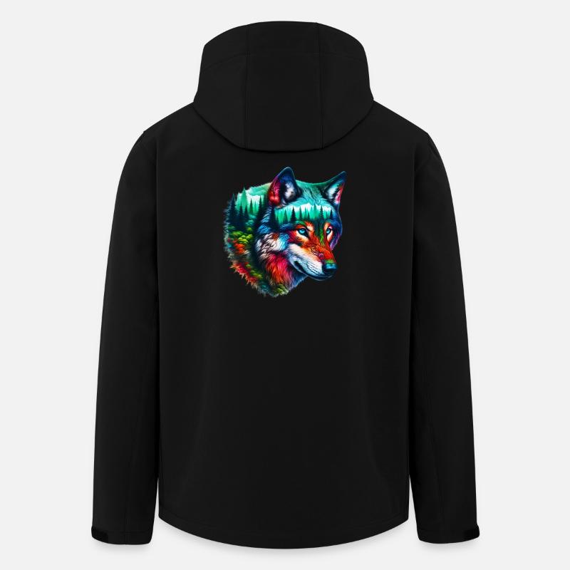 Wolf - Recycelte Männer Softshell-Jacke von Stanley/Stella - Schwarz