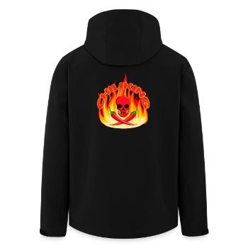 King of Chili - Recycelte Männer Softshell-Jacke von Stanley/Stella - Schwarz - Hinten - AI Model Male 185 light (185cm)