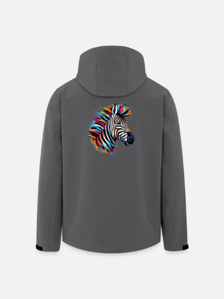 Zebra - Men’s Recycled Softshell Jacket by Stanley/Stella - black