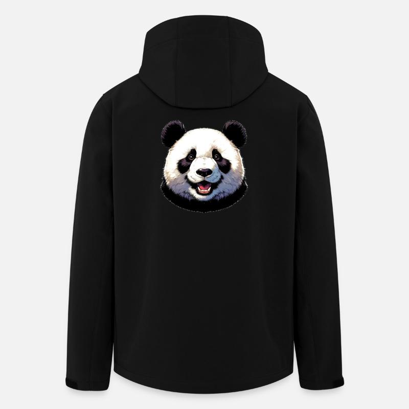 Panda - Men’s Recycled Softshell Jacket by Stanley/Stella - black