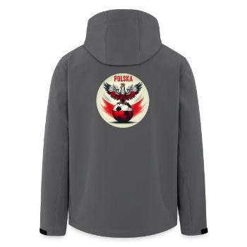 Football polonais - Veste softshell homme en polyester recyclé Stanley/Stella - noir - Dos - AI Model Male 185 light (185cm)