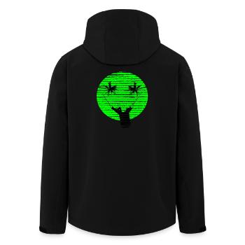 SMILEY VACATION - Men’s Recycled Softshell Jacket by Stanley/Stella - black - Back - AI Model Male 185 light (185cm)