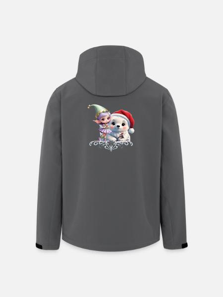 Freunde in einer Fantasiewelt - Recycelte Männer Softshell-Jacke von Stanley/Stella - Schwarz