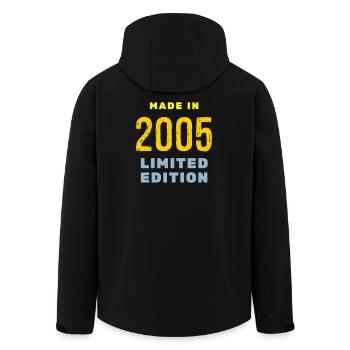 2005 - Recycelte Männer Softshell-Jacke von Stanley/Stella - Schwarz - Hinten - AI Model Male 185 light (185cm)