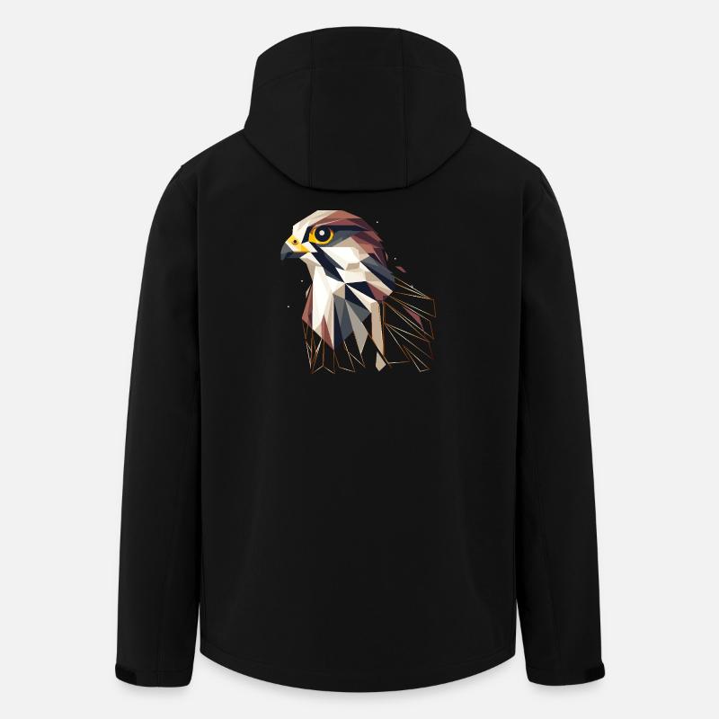 Faucon géométrique – élégance et précision - Veste softshell homme en polyester recyclé Stanley/Stella - noir